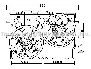 AVA QUALITY COOLING Вентилятор, охлаждение двигателя FT7584